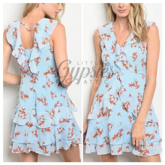 Little Blue Autumn Cottagecore Dress - Picture 3 of 6